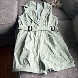 Large mint green jump suit!